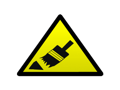 Animated Warning Sign: Anti Climb Paint