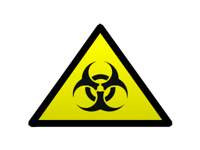 Animated Warning Sign: Biohazard