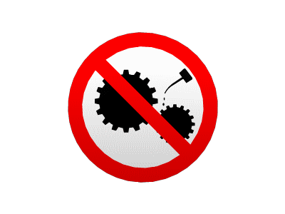 Do Not Oil or Clean Machine Whilst in Motion