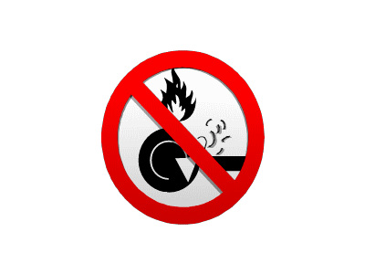 Don't Use On Flammable Metal Fires
