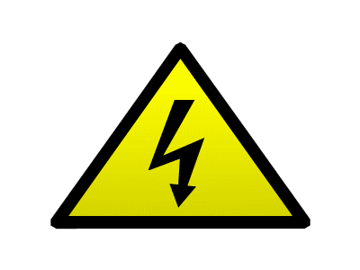 Animated Warning Sign: Electrical Hazard