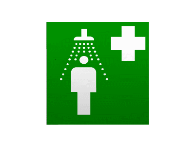 Animated First-aid Signs: Emergency Shower sign