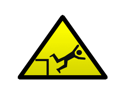Animated Warning Sign: Fall