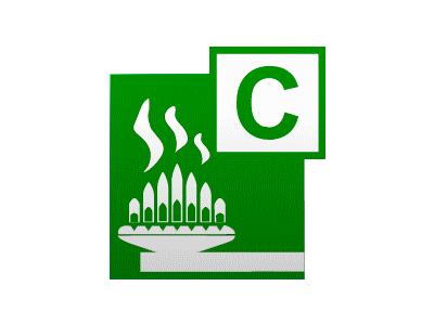 Animated Fire Class C sign