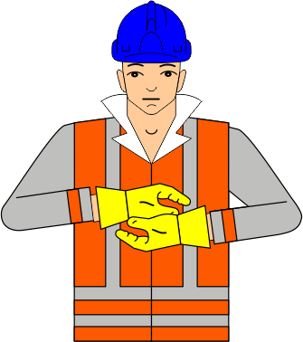 Construction hand signal movement, General Signal - End