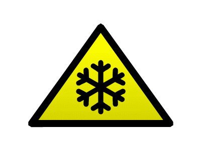 Animated Warning Sign: Low Temperature