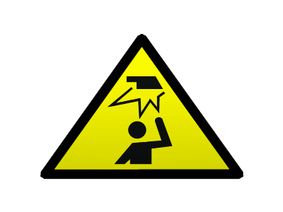 Animated Warning Sign: Mind Your Head