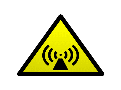 Animated Warning Sign: Non Ionising Radiation
