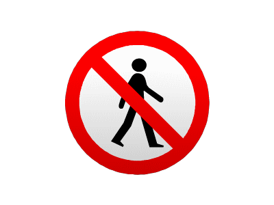 Pedestrians Prohibitions