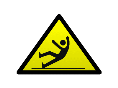 Animated Warning Sign: Slippery Floor