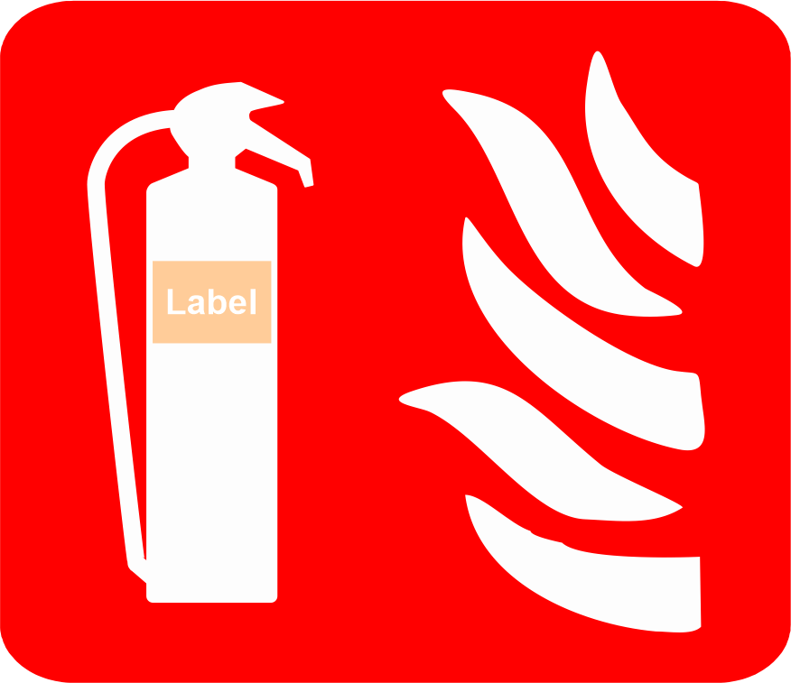 Types of Fire Extinguishers Label Cream