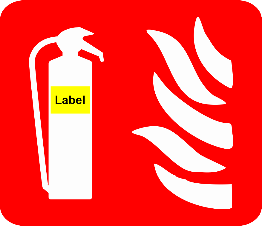 Types of Fire Extinguishers Label Yellow