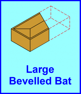 Brick Cut Large Bevelled Bat