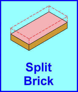 Bricks Cut Split Brick