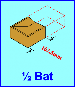 Brick Cut ½ Bat