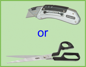 Trimming Knife or Scissors