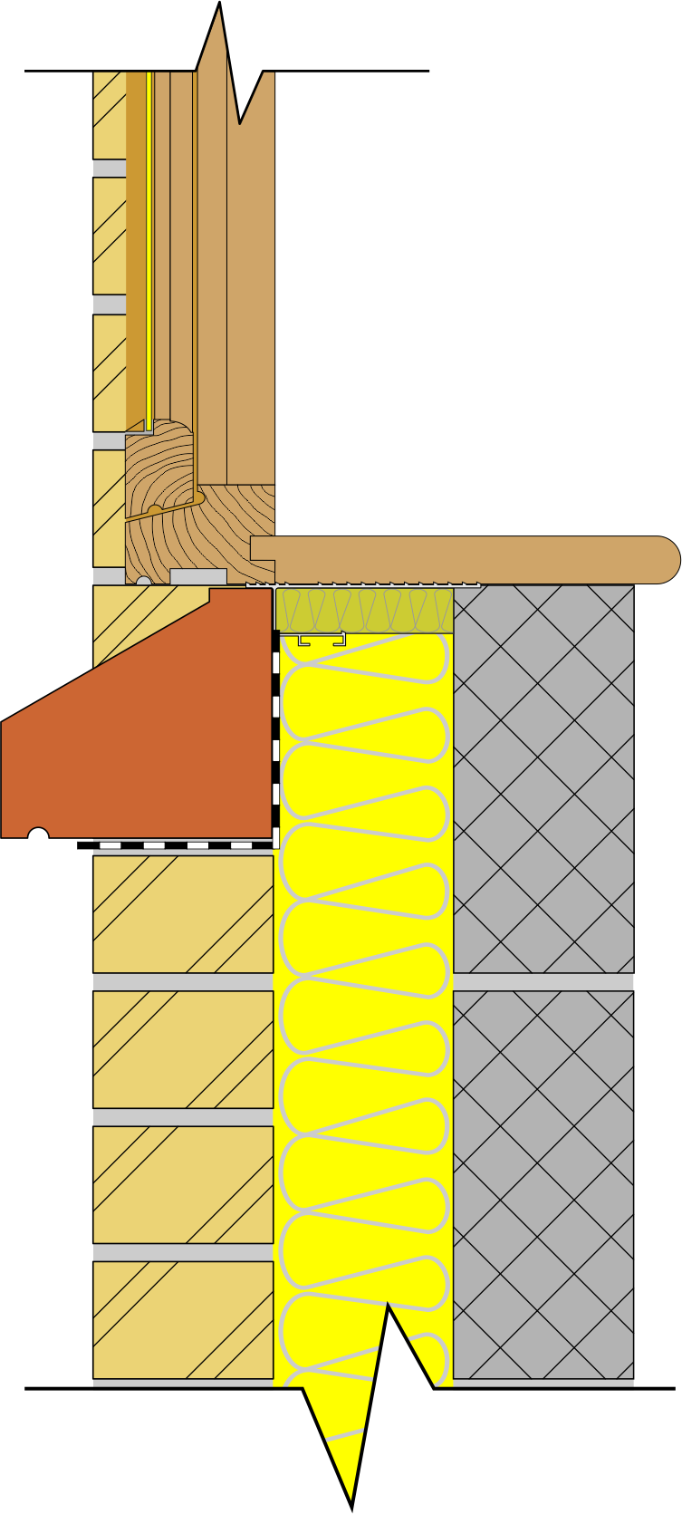 Overhanging Angled Cill