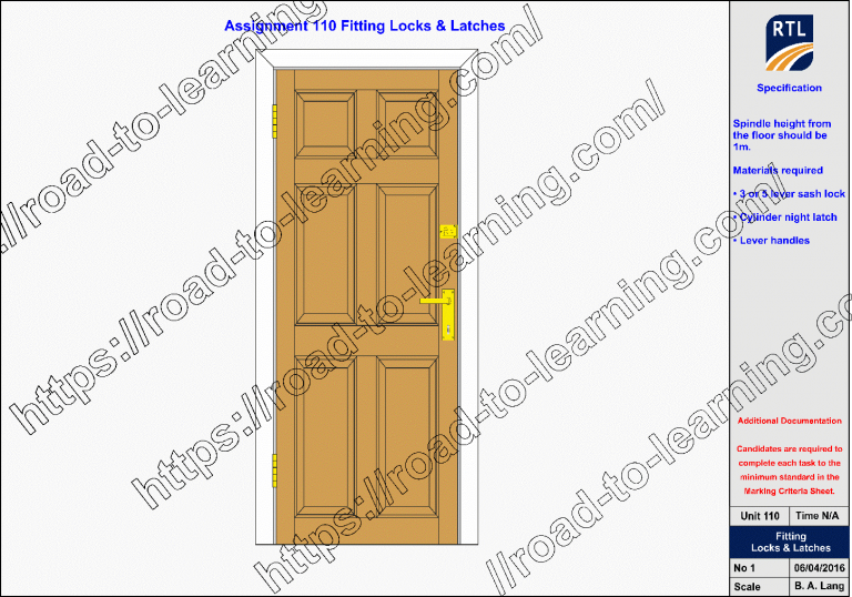 6219 Unit 110 Fitting locks and latches