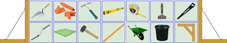 Selection of tools and equipment