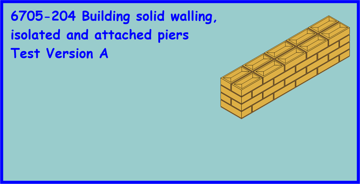 6705-204 Building solid walling, isolated and attached piers A