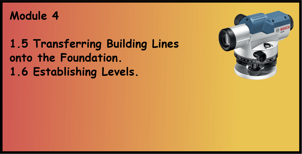 Transferring Building Lines onto the Foundation